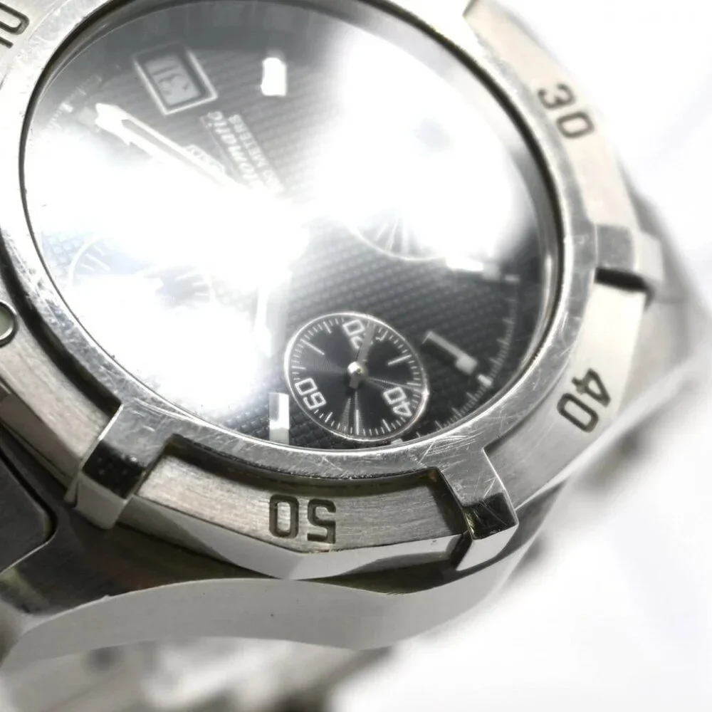 TAG HEUER Aquaracer Chronogra Date Watch CN2111 Automatic SS Black Dial